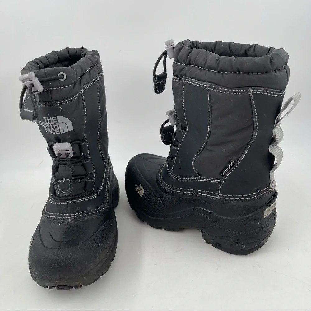 The North Face Kids - Size 11 C - Black Waterproof Insulated Winter Snow Boots